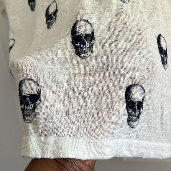 Skull Cashmere White Skull Print Tee - Picture 13 of 15